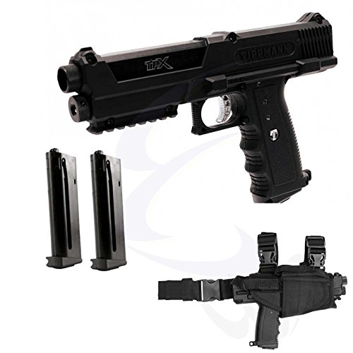 Tippmann TiPX Deluxe Paintball Pistol Kit Gun TPX 2 Mags Holster Hard