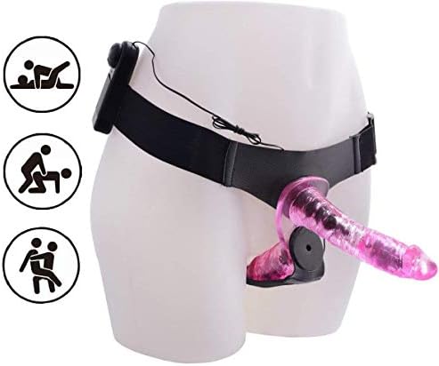 USLong Ultra Elastic Wearable Panties Adjustable Belt with Double Electric Massage Wand - Pink