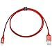 Amazon Basics Lightning to USB A Cable, Advanced Collection, MFi Certified Apple iPhone Charger, Red, 3 Foot