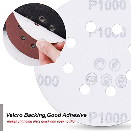 FASTPRO 200Piece Sanding Discs Set, 5Inch 8Hole Hook and Loop