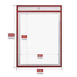 30 Pack Dry Erase Pockets – Red – by Essex