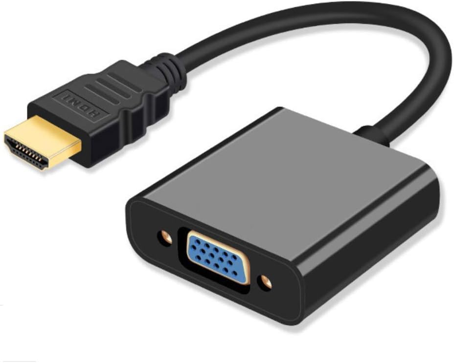 USB-C to VGA Adapter Cable – Type-C to VGA Converter Compatible with Laptops, MacBook, Windows, Chromebook, and HD Displays (Blackk)