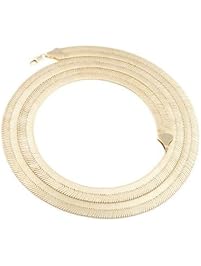 Goldtone 11mm 36 Inch Herringbone Chain Necklace (P-474)