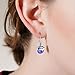 Mondaynoon Christmas Gift Magic Love Bean Women's Swarovski Element Crystal French Wire Dangle Earrings (Tanzanite1177)