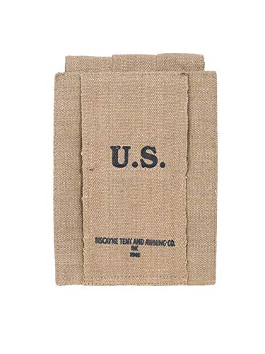 World War Replica WWII - US- Army- Thompson- SMG- 3 CELL-30 Round- Magazine- Pistol-Belt- Thompson-Pouch-Marked-U.S