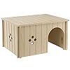 Ferplast-Sin-4647-Rabbit-House-37-x-277-x-20-cm Ferplast Rabbit House, Guinea Pig Wooden House, Small Pet House, FSC Certificated Wood, 37 x 27,7 x 20 cm