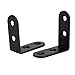 uxcell 12pcs 42mmx42mmx17mm 90 Degree Round End Angle Bracket Corner Brace Black