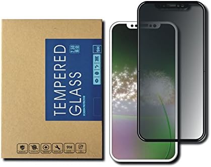 Privacy Screen Protector Latitude 22 Anti-spy 9H Hardness 0.3mm Tempered Glass Anti-Fingerprint Full Coverage Protection 3D Cold Curved Designed for Iphone X 5.8"(Grey Transparent Blackedge)