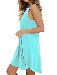 VIISHOW vestido de verano, musculosa holgada, estilo casual sin mangas para dama