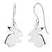 925 Sterling Silver Bunny Rabbit Dangle Hook Earrings