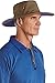 Coolibar UPF 50+ Men's Leo Shapeable Wide Brim Hat - Sun Protective (Large/X-Large- Khaki/Navy)