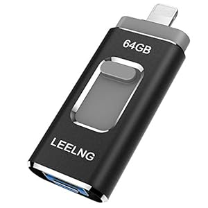 LEELNG 64G USB Stick voor Externe opslag-flashdrive, Memory Expansion Memory Stick Compatibel met Android en pc (Zwart)