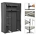Homebi Clothes Closet Portable Wardrobe Durable Clothes Storage Non-Woven Fabric Wardrobe Storage Organizer with Hanging Rod and 6 Shelves,41.73