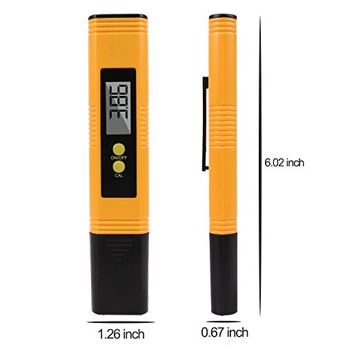 instecho Digital PH Meter, 0.01 Resolution Pocket Size Water Quality Tester with ATC 0-14 pH Measurement Range for Household Drinking Water, Aquarium, Swimming Pools, Hydroponics
