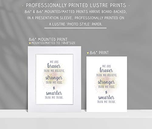 Amazon Com Winnie The Pooh Quote Inspired Print You Are Braver Than You Believe Stronger Than You Feel Smarter Than You Think Disney Inspired Quote Print Handmade
