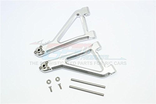 GPM Traxxas Unlimited Desert Racer 4X4 (#85076-4) Upgrade Parts Aluminum Front Upper Suspension Arm - 8Pc Set Silver