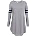 Goddessvan Plus Size Tops, Women Autumn Long Sleeve T-Shirt Sweatshirts Patchwork Blouse Tops (2XL, Gray)