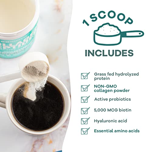 Grass Fed Collagen Peptides Powder Supplement + Vital Probiotics Non
