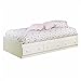 South Shore Summer Breeze Kids Bookcase Bed 4-Piece Bedroom Set, Twin, White Wash