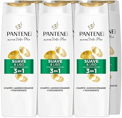 Suave y Liso Champú 3 en 1 para Pelo Encrespado, 6x300ml