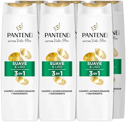 Champô + Amaciador + 3in1 Tratamento Suave e Suave Nutri Pro-V para cabelo frisado e rebelde, 6x300 ML
