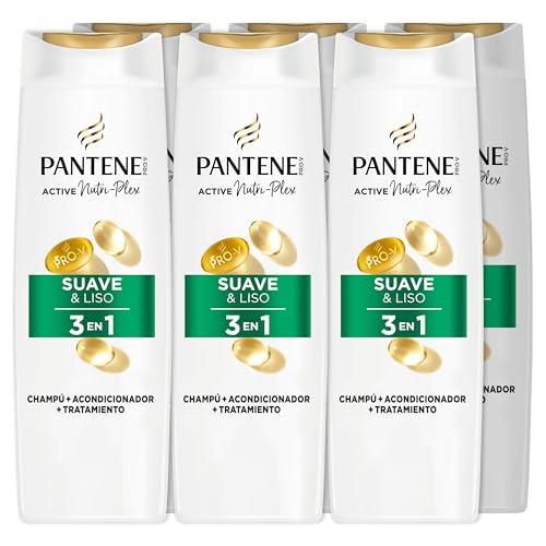 Suave y Liso Champú 3 en 1 para Pelo Encrespado, 6x300ml