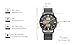 Men's Watch 1611 Stainless Steel Calender Alloy Business Formal Wrist Watches for Man (Black Gold)