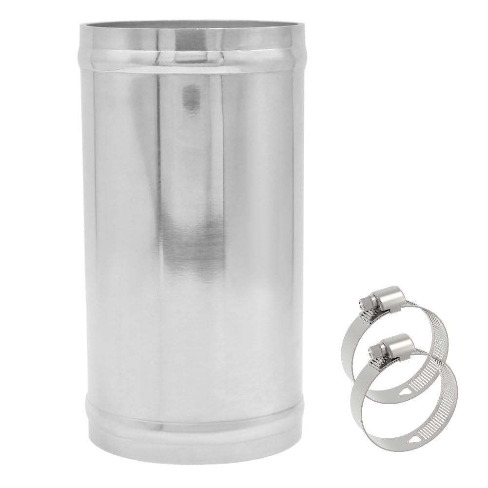 Photo 1 of YSIL Intercooler Pipe Air Intake Tube OD 3"(76mm) Length 4.72"(120mm) Straight Aluminum Universal Hose Joiner Pipe Connector with 2 Clamps