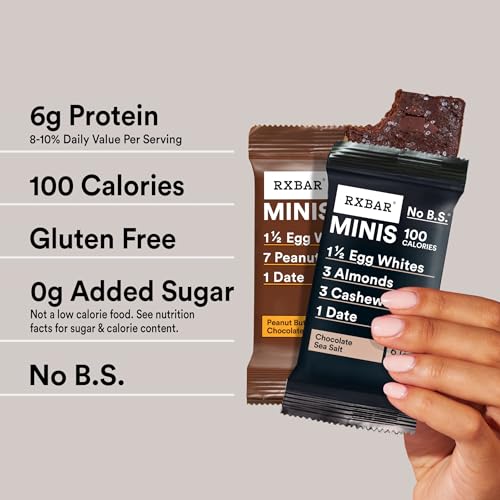 RXBAR MINIS PROTEIN BARS, 6G PROTEIN, GLUTEN FREE SNACKS, VARIETY PACK (4 BOXES, 32 COUNT)