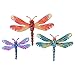 Fox Valley Traders Metal Dragonfly Plaques, Outdoor Décor, Vibrant Colors and Design, Crafted with Weather-Resistant Metal - Set of 3, by Fox River CreationsTM