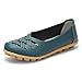 Women's Leather Loafer Casual Flat Shoes Rubber Sole Shoes