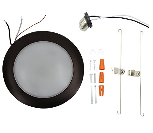 15W 7.5'' Dimmable LED Disk Light,Mini LED Ceiling light,Flush Mount Ceiling Fixture,LED Downlight (120W Replacement), Daylight, ENERGY STAR, Installs into Junction Box Or Recessed Can,5000K4PK(O)