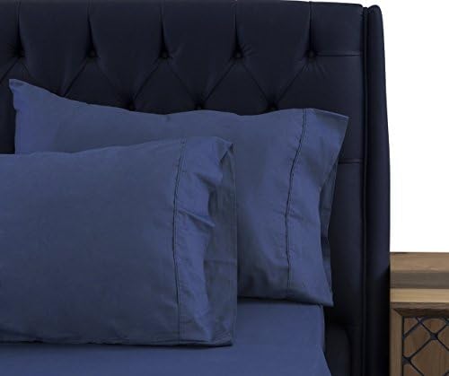 OrganicPro 100% Certified Organic Cotton 2 Pack Standard Pillowcase by Cifelli Home (Pillowcase (2 Pack), Navy Blue)