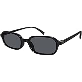 milramtob Retro Rectangle Sunglasses for Women Small Trendy 90s Glasses Narrow Skinny Sunnies
