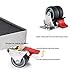Adjustable Telescopic Furniture Dolly Roller Movable Base Mobile Washing Machine Dolly for Refrigerator Dryer Washer Cabinet, with 4 Locking Rubber Swivel Wheels