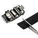 Squeple Mens Leather Belt Zinc Alloy Automatic Buckle 35MM Width Black Gift Box