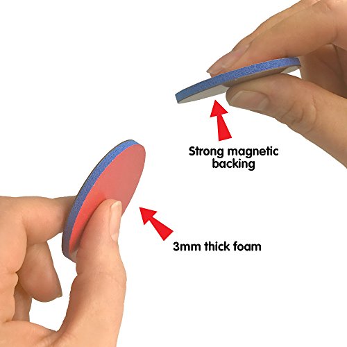 EAI Education Jumbo Magnetic QuietShape Foam Ten Frames with Counters