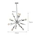Sputnik Chandelier, Naturous 12 Lights Pendant Light, Modern Ceiling Light with Chrome Finish, Vintage Industrial Style Lighting Fixture, UL Listed