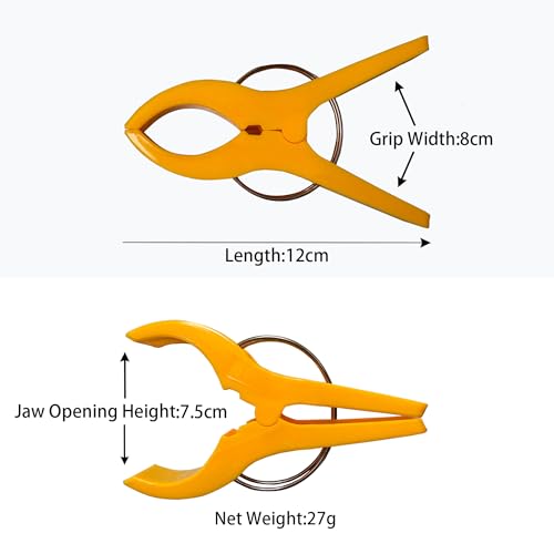 Beach Towel Clips 8 Pcs, Bonilife Large Laundry Clips Strong Grip Non-Slip Plastic Towel Pegs for Sun Loungers, Pool Chairs, Sunbeds, Holiday Essentials, 4 Colors, for Home, Garden, Travel