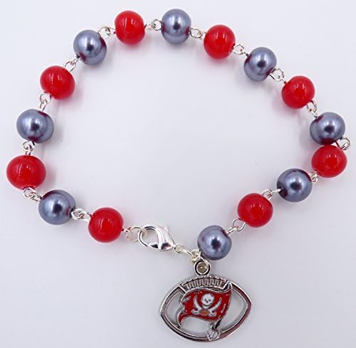 Tampa Bay Pro Football Handmade Charm Bracelet or Anklet - Sizes 6" to 10"