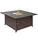 Best Choice Products BCP Extruded Aluminum Gas Outdoor Fire Pit Table With Cover