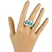 Turquoise Ring in Sterling Silver 925 & Genuine Turquoise Size 6 to 11