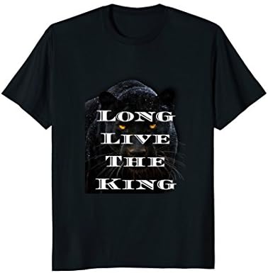 Mens Long Live The King Panther T-Shirt 3XL Black