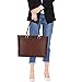 Laptop Bag for Women,Casual Business Computer Bags for Women 15.6 Inch,Large Tote Bag Briefcase with Wide Crossbody Strap,Coffee,Graduation Gifts