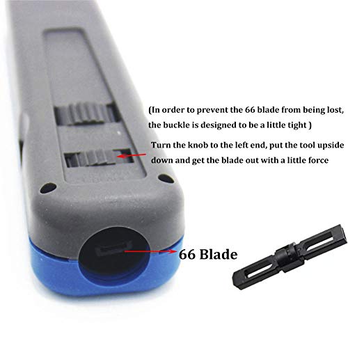 Punch Down Impact Tool with 110 and 66 Blades, Network Wire Cable Cat6