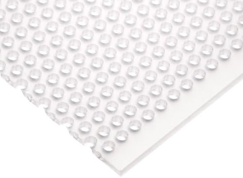 Polypropylene (PP) Perforated Sheet, Opaque Off-White, 0.0625" Thickness, 32" Width, 48" Length, Staggered 1/8" Holes, 0.1875" Center to Center