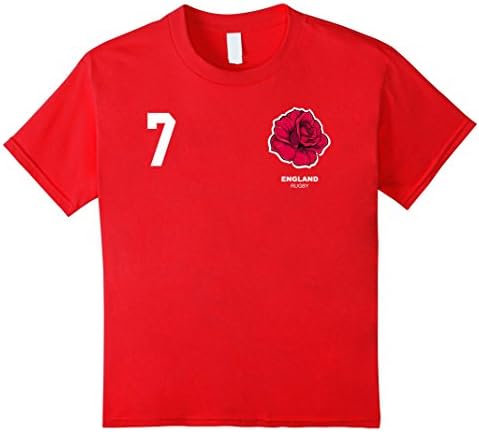 Kids England Rugby Jersey Shirt Tee T-Shirt 6 Red