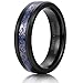 King Will DRAGON Unisex 6mm Black Celtic Dragon Blue Carbon Fiber Tungsten Carbide Ring Comfort Fit6