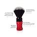 H&S Co. Synthetic Shaving Brush Red and Black