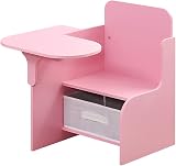 Rainbow Tree Wooden Kids Table & Chair Set with Storage - Pink, Ages 3-6 view 6